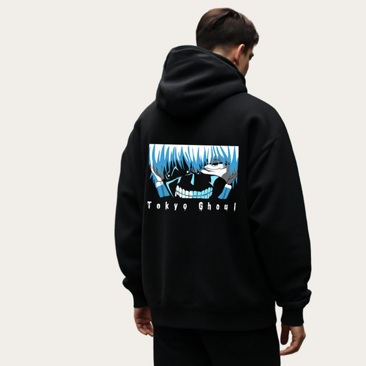 ARCTIC GHOUL: Kaneki Frostbite Hoodie -Noirs Clothing-