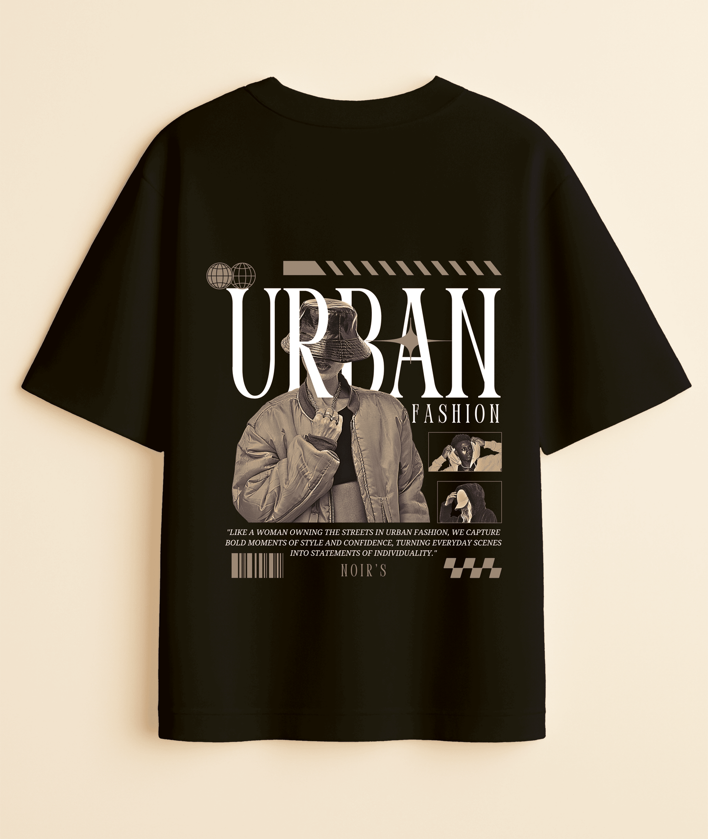 "City Vibe" Oversized Tee | Urban Streetwear Noirs Clothing -Noirs Clothing
