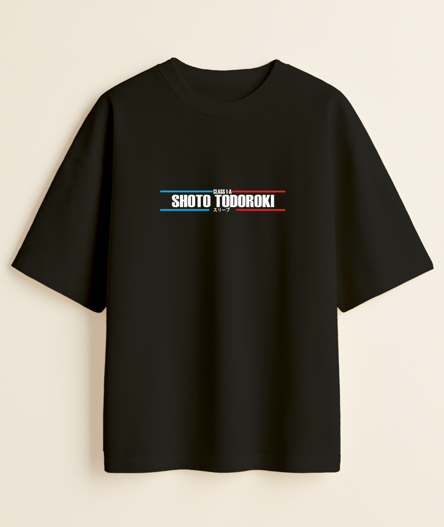 FIRE & ICE HERO: Todoroki Explosion Oversized Tee -Noirs Clothing-