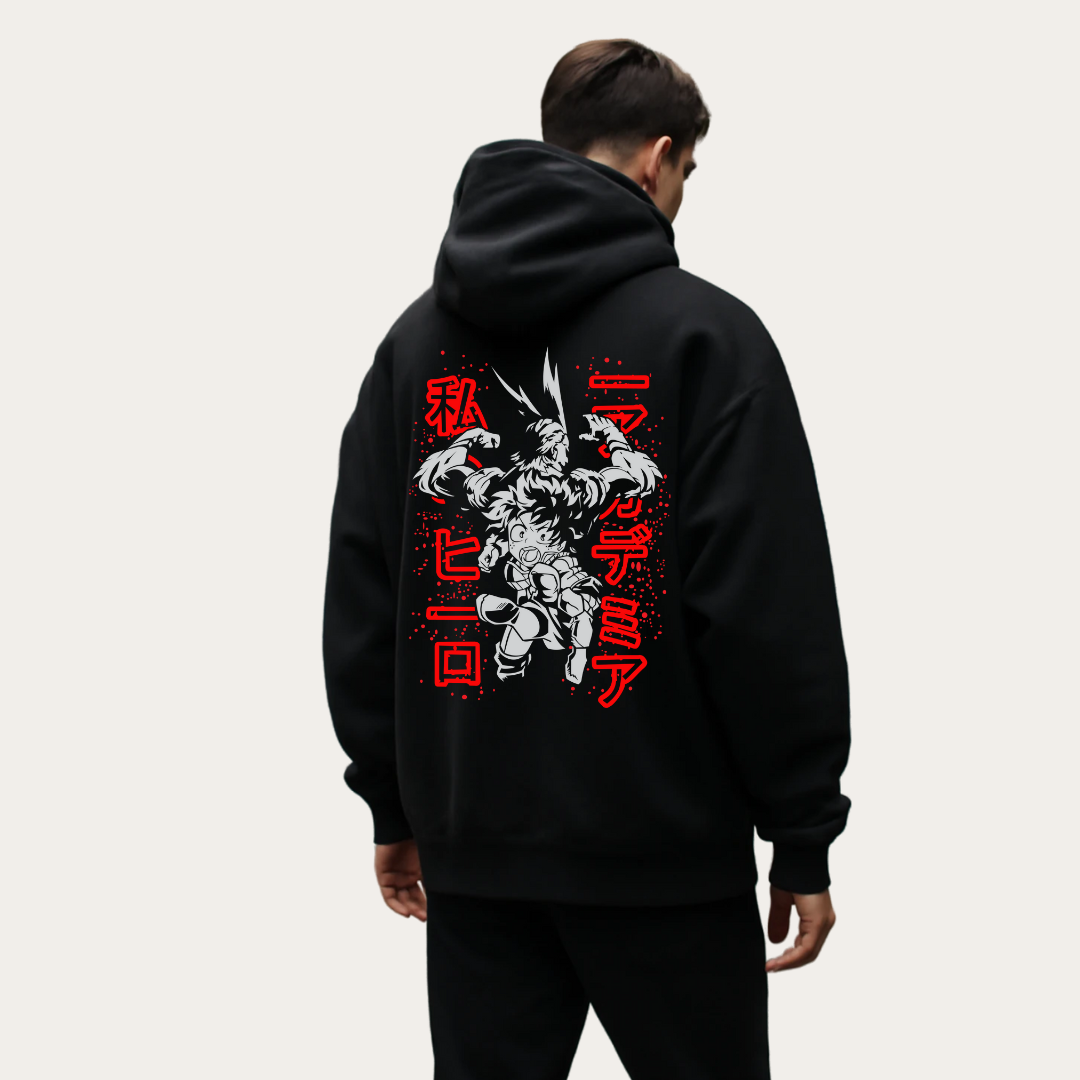 PLUS ULTRA LEGENDS: All Might x Deku Hoodie -Noirs Clothing-