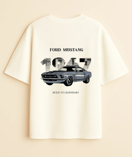 "American Muscle" 1967 Mustang Oversized Tee -Noirs Clothing- 