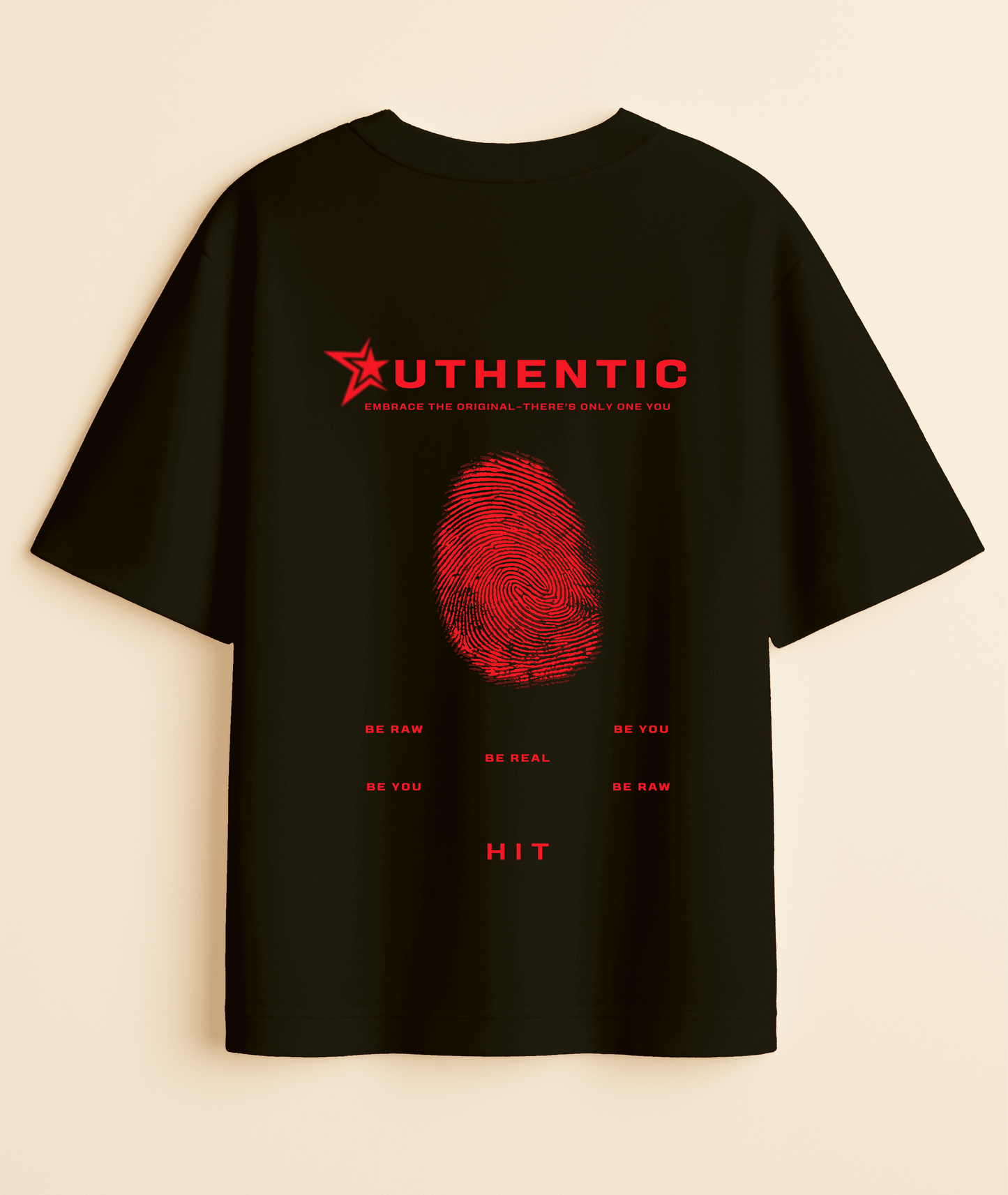 "Authentic" Oversized Tee | Be You Streetwear Noirs Clothing -Noirs Clothing