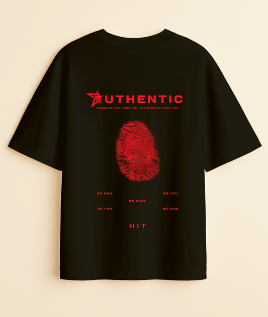 "Authentic" Oversized Tee | Be You Streetwear Noirs Clothing -Noirs Clothing