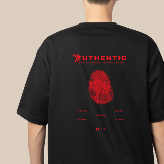 "Authentic" Oversized Tee | Be You Streetwear Noirs Clothing -Noirs Clothing