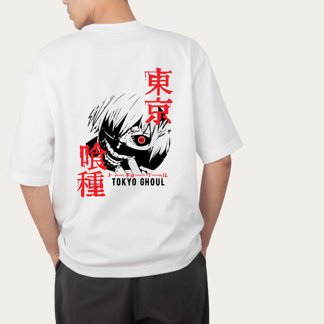 BLOOD MOON RAMPAGE: Kaneki Berserk Edition Oversized Tee -Noirs Clothing- 