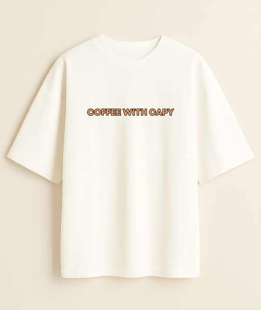 "Coffee Date with Capy" Oversized Couple Tee Set Noirs Clothing -Noirs Clothing