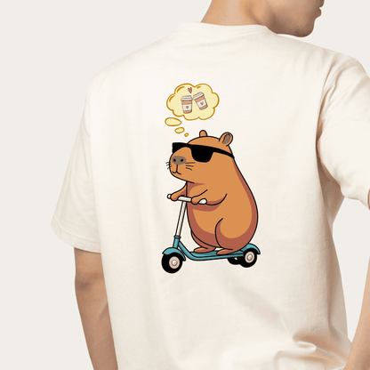 "Coffee Date with Capy" Oversized Couple Tee Set Noirs Clothing -Noirs Clothing