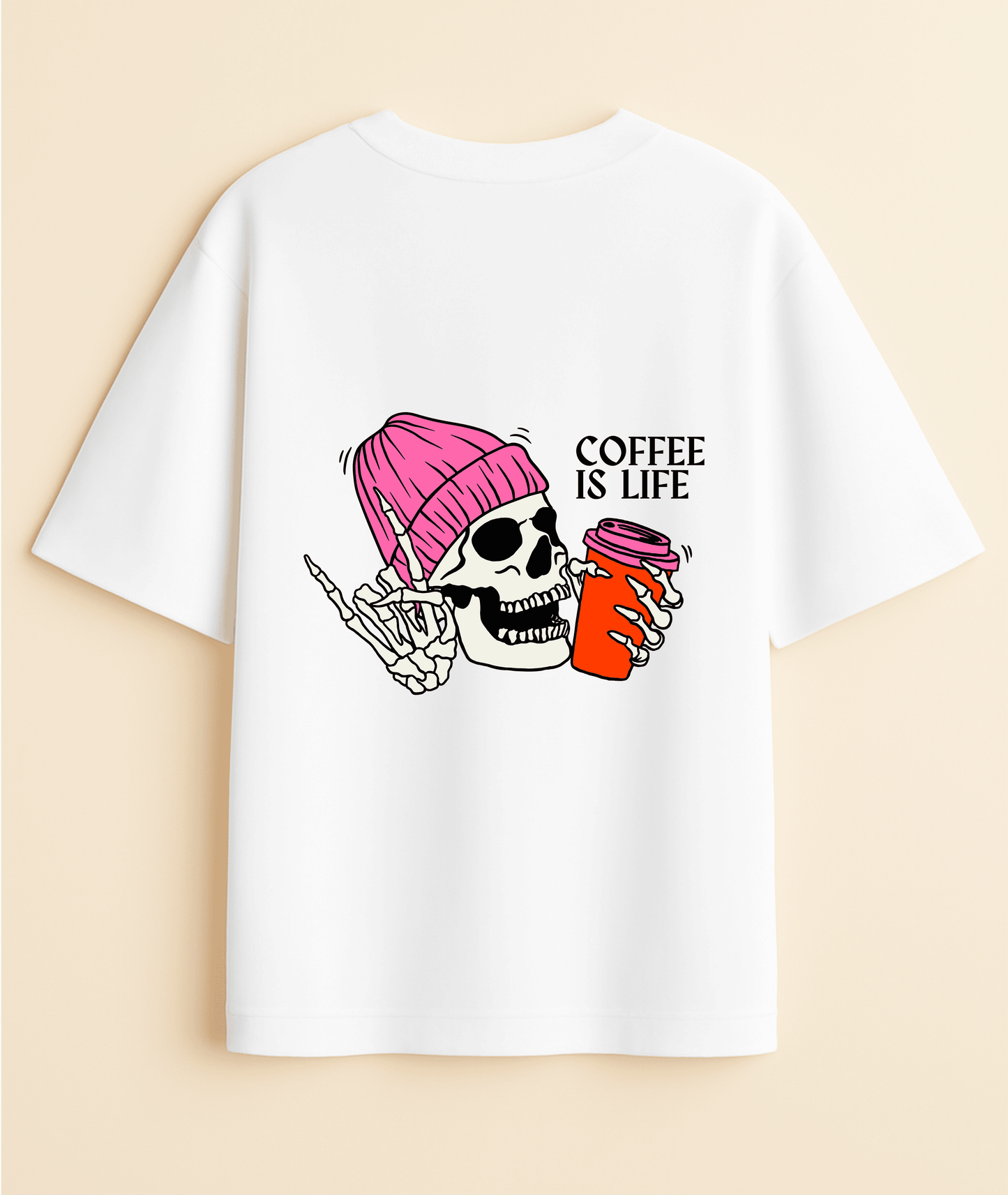 "Coffee Is Life" Oversized T-Shirt | The Ultimate Vibe Noirs Clothing -Noirs Clothing