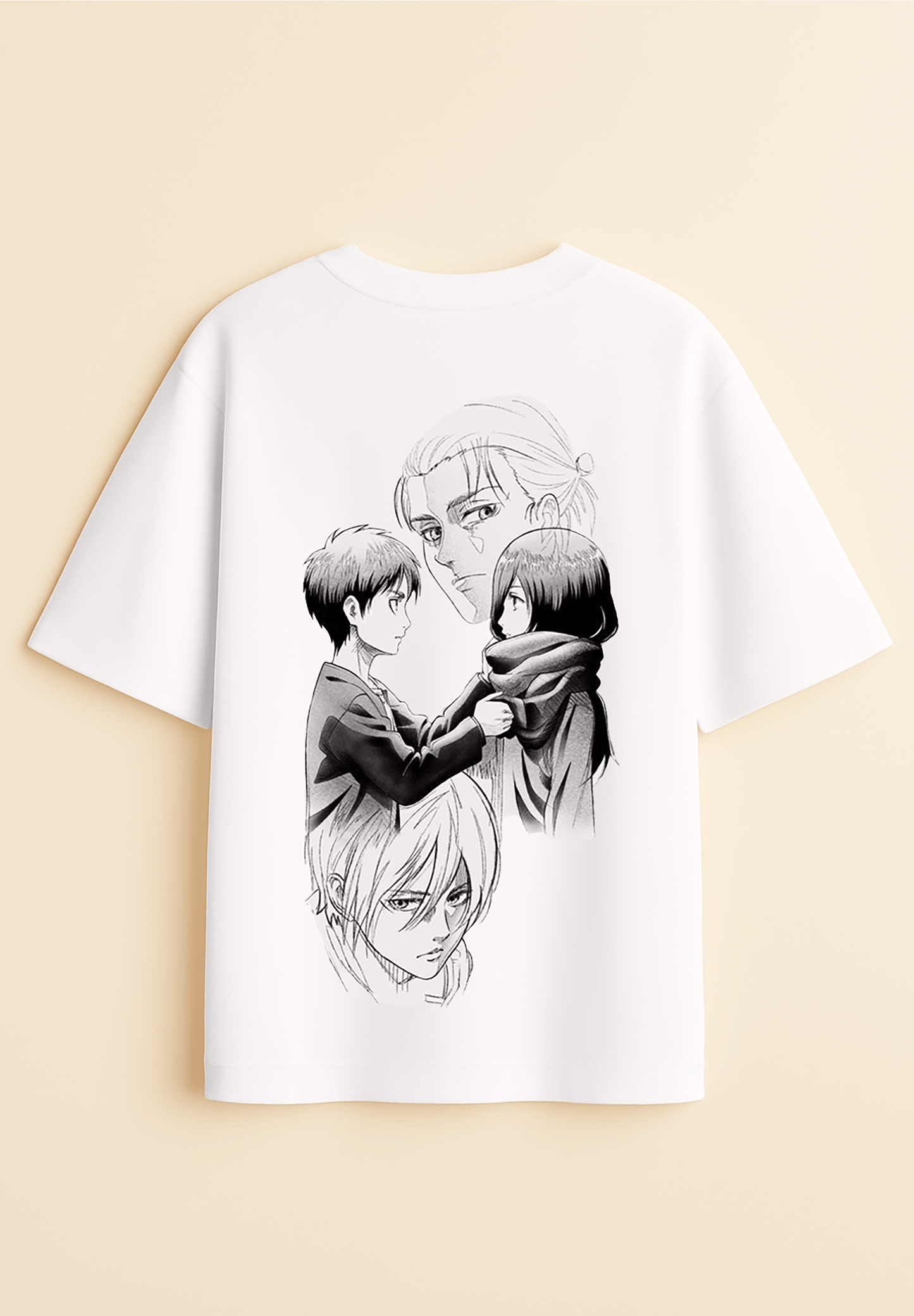 "Destined" Eren & Mikasa Oversized Tee -Noirs Clothing- T-Shirt