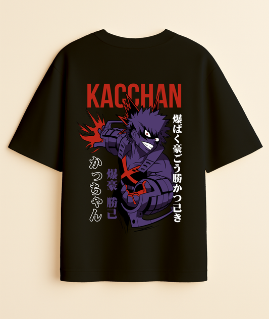 EXPLOSION KING: Bakugo Kacchan Fury Oversized Tee -Noirs Clothing- 