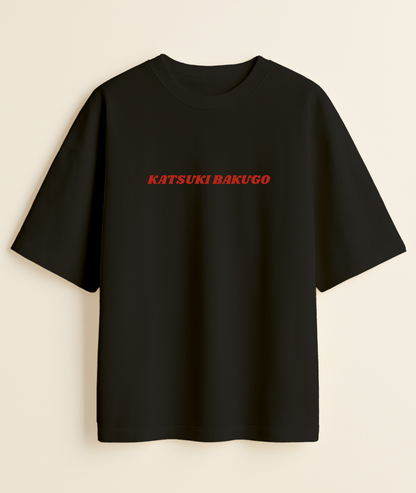 EXPLOSION KING: Bakugo Kacchan Fury Oversized Tee -Noirs Clothing- 