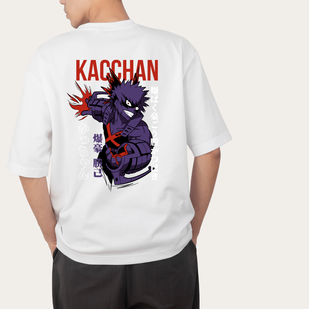 EXPLOSION KING: Bakugo Kacchan Fury Oversized Tee -Noirs Clothing- 