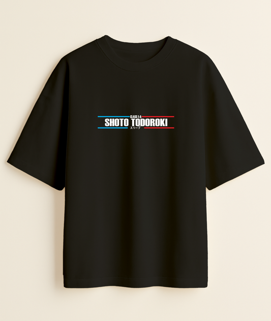 FIRE & ICE HERO: Todoroki Explosion Oversized Tee -Noirs Clothing- 