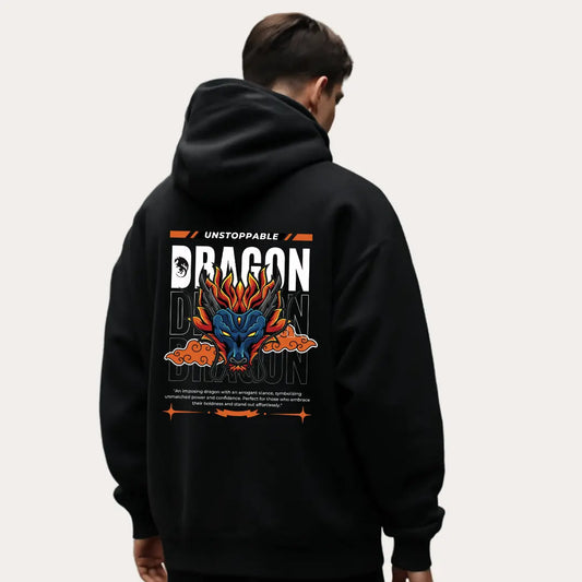 Japanese Dragon Black Hoodie – Premium Streetwear Graphic Hoodie -Noirs Clothing- 