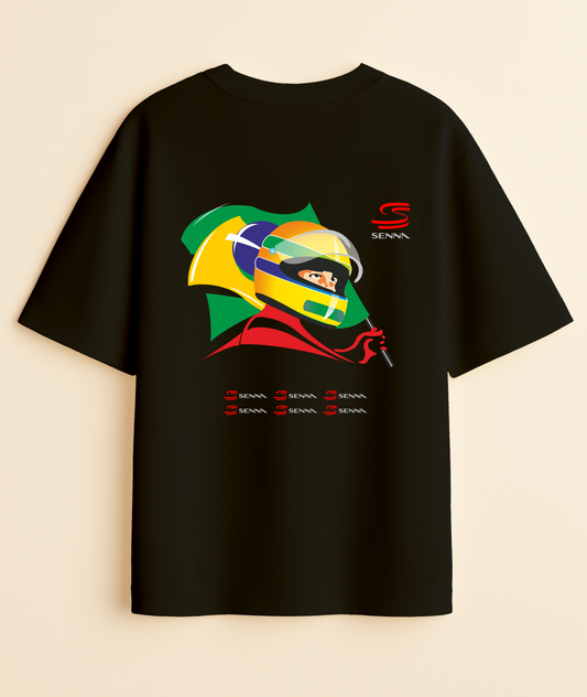 LEGEND UNWAVERING: Senna Brasil Glory oversized Tee -Noirs Clothing- 
