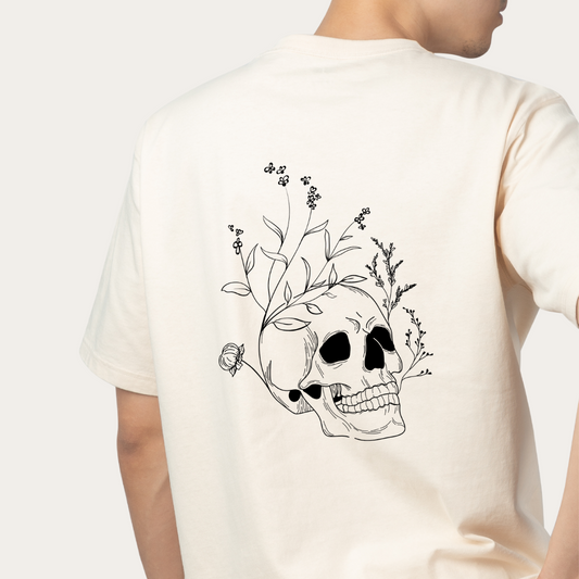 "LIFE AFTER DEATH" Skull & Rose Oversized Tee Noirs Clothing -Noirs Clothing