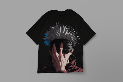 "Limitless" Gojo Satoru Oversized Tee | JJK Fan Apparel -Noirs Clothing- T-Shirt