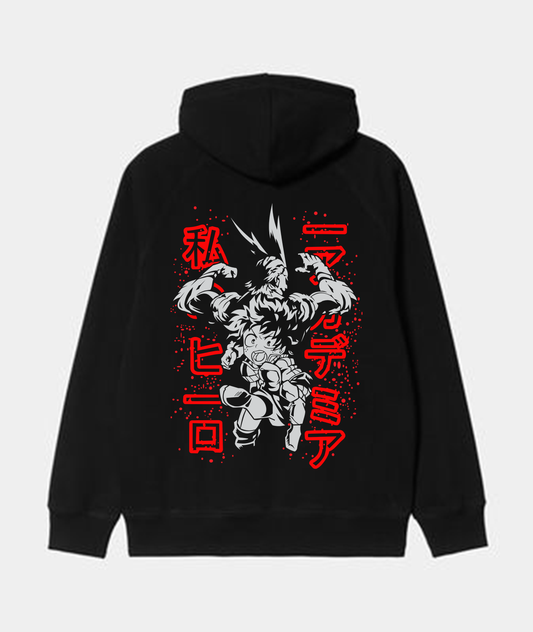 PLUS ULTRA LEGENDS: All Might x Deku Hoodie -Noirs Clothing- 