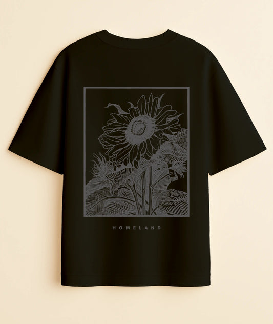 "Roots & Blooms" Oversized T-Shirt | Homeland Flower -Noirs Clothing- 