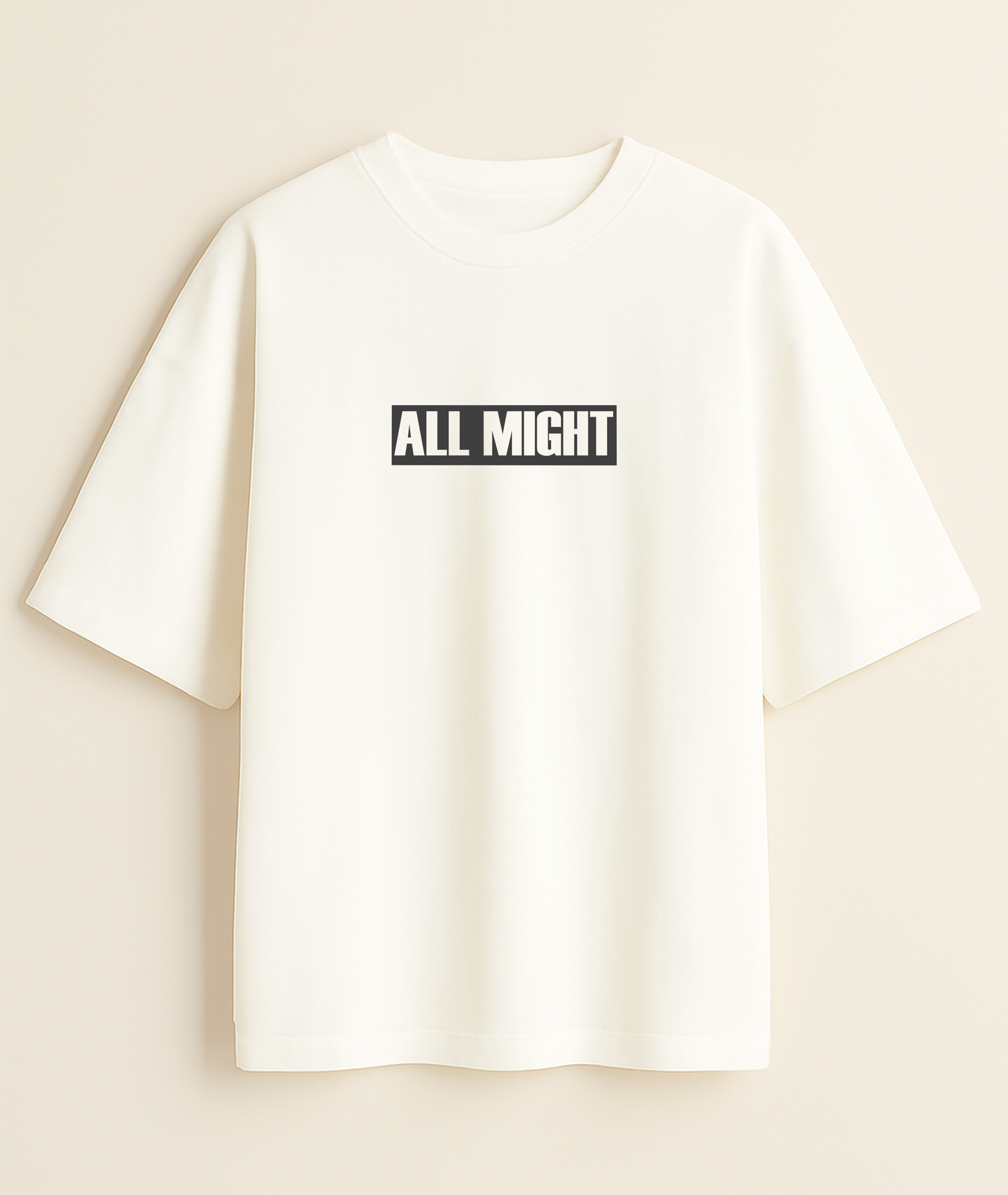 SMASH ICON: All Might Monochrome Oversized Tee -Noirs Clothing- 