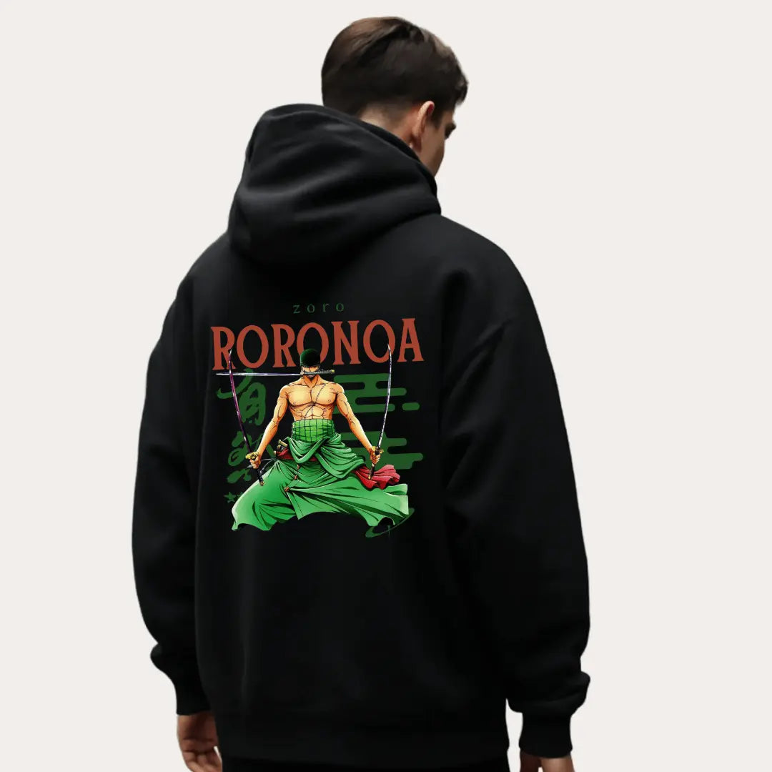 "Three-Sword Style" Zoro Hoodie | One Piece Fan Apparel -Noirs Clothing- 