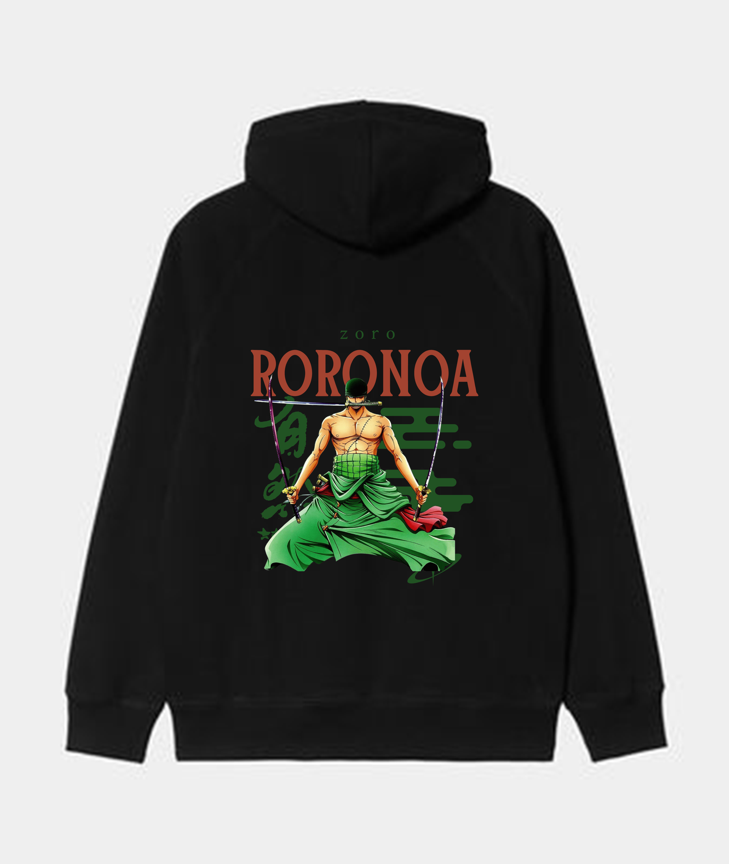 "Three-Sword Style" Zoro Hoodie | One Piece Fan Apparel Noirs Clothing -Noirs Clothing