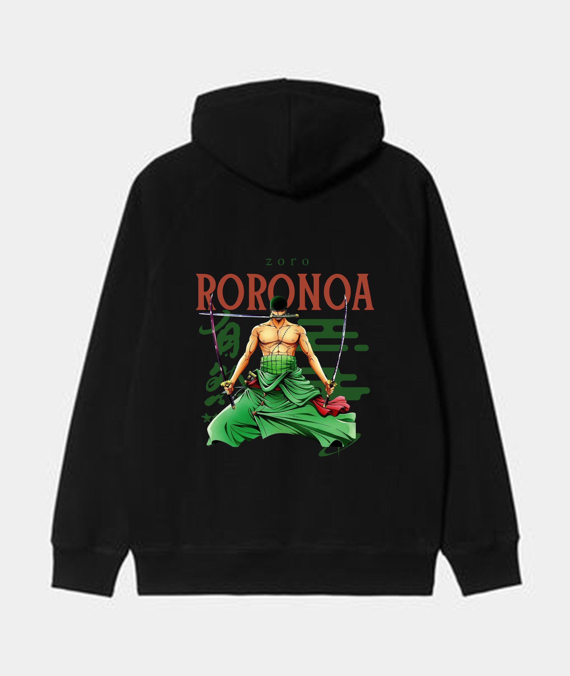 "Three-Sword Style" Zoro Hoodie | One Piece Fan Apparel Noirs Clothing -Noirs Clothing