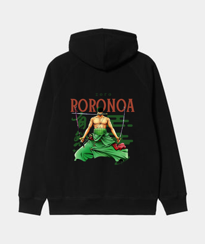 "Three-Sword Style" Zoro Hoodie | One Piece Fan Apparel Noirs Clothing -Noirs Clothing