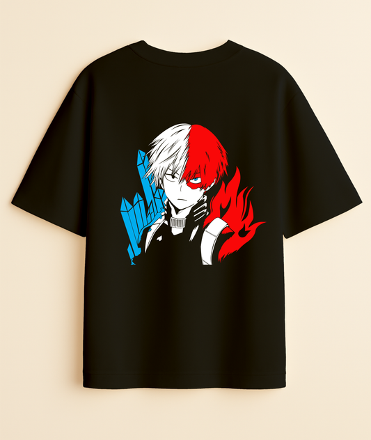 ULTIMATE HYBRID: Frostburn Todoroki Oversized Tee -Noirs Clothing- 