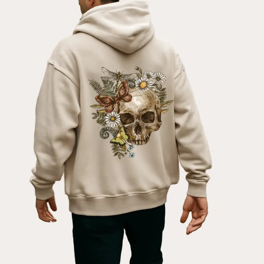 "Urban Bloom" Skull Hoodie | Streetwear Essentials -Noirs Clothing- 