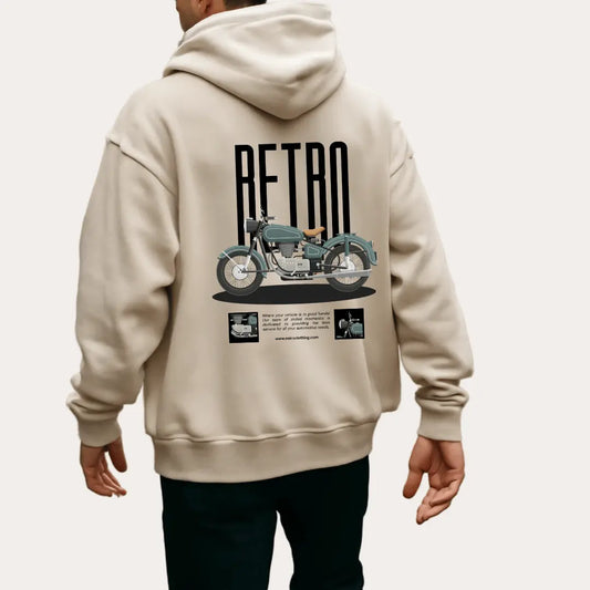 "Vintage Cruiser" Retro Bike Hoodie | Old School Style -Noirs Clothing- 